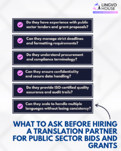 What to Ask Before Hiring a Translation Partner for Public Sector Bids and Grants