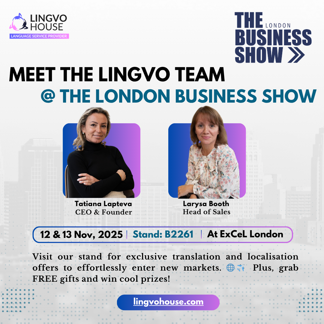 LingvoHouse at The Business Show 2025 – expert UK translation & localisation for global business expansion.