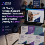 UK Charity Refugee Support Materials Translated into Seven Languages and Formatted Directly in Canva