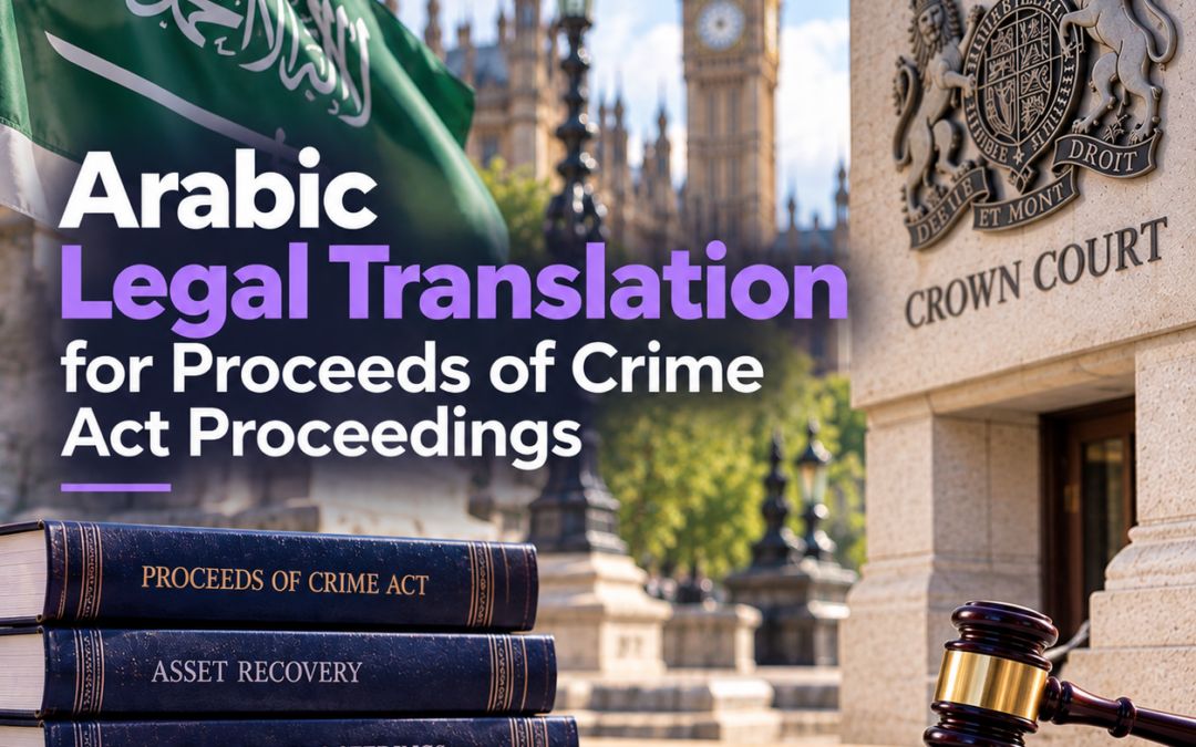 Arabic Legal Translation for Proceeds of Crime Act Proceedings